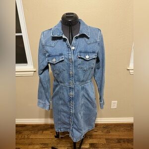 Levi's Blue Denim Button-Up Dress